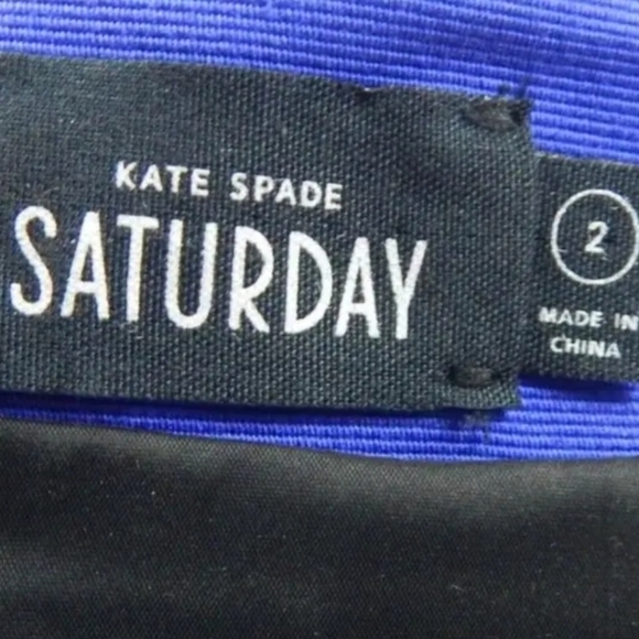 Kate Spade Saturday Blue V-Neck Fit Flare Dress - Picture 2 of 3